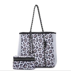 Snow Leopard Neoprene Tote